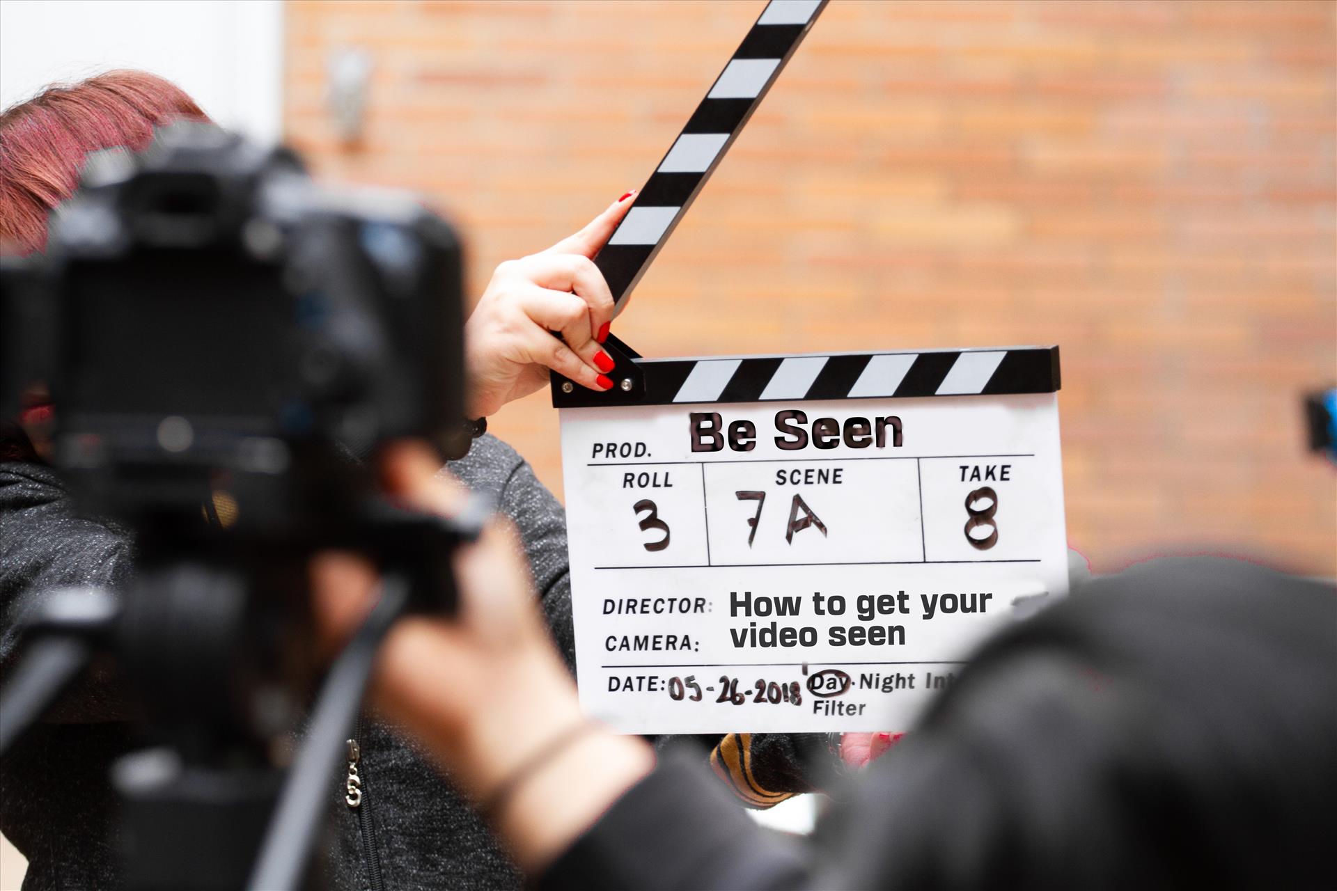 movie slate board for video marketing