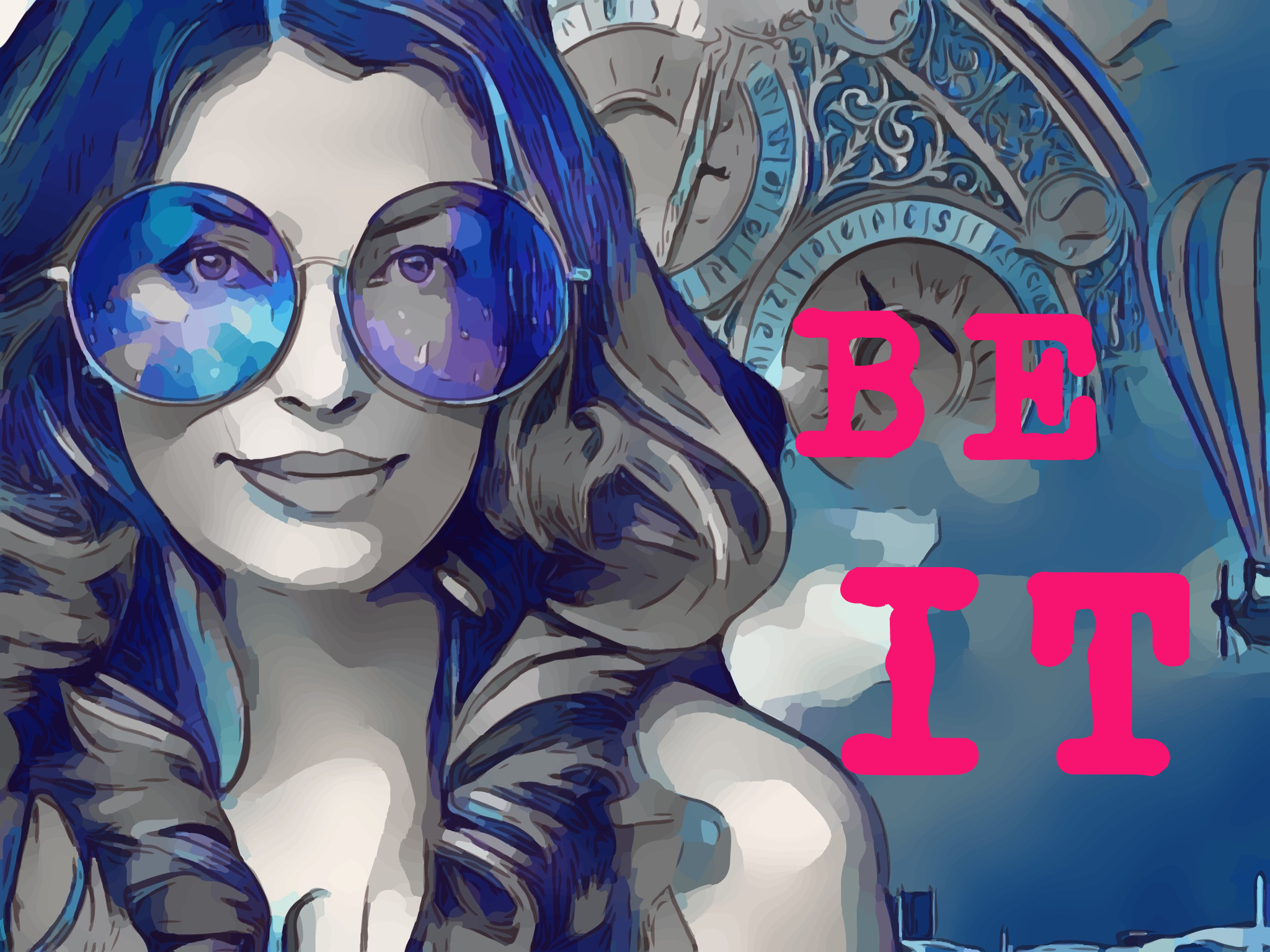 Title: Be it with girl in round sunglasses